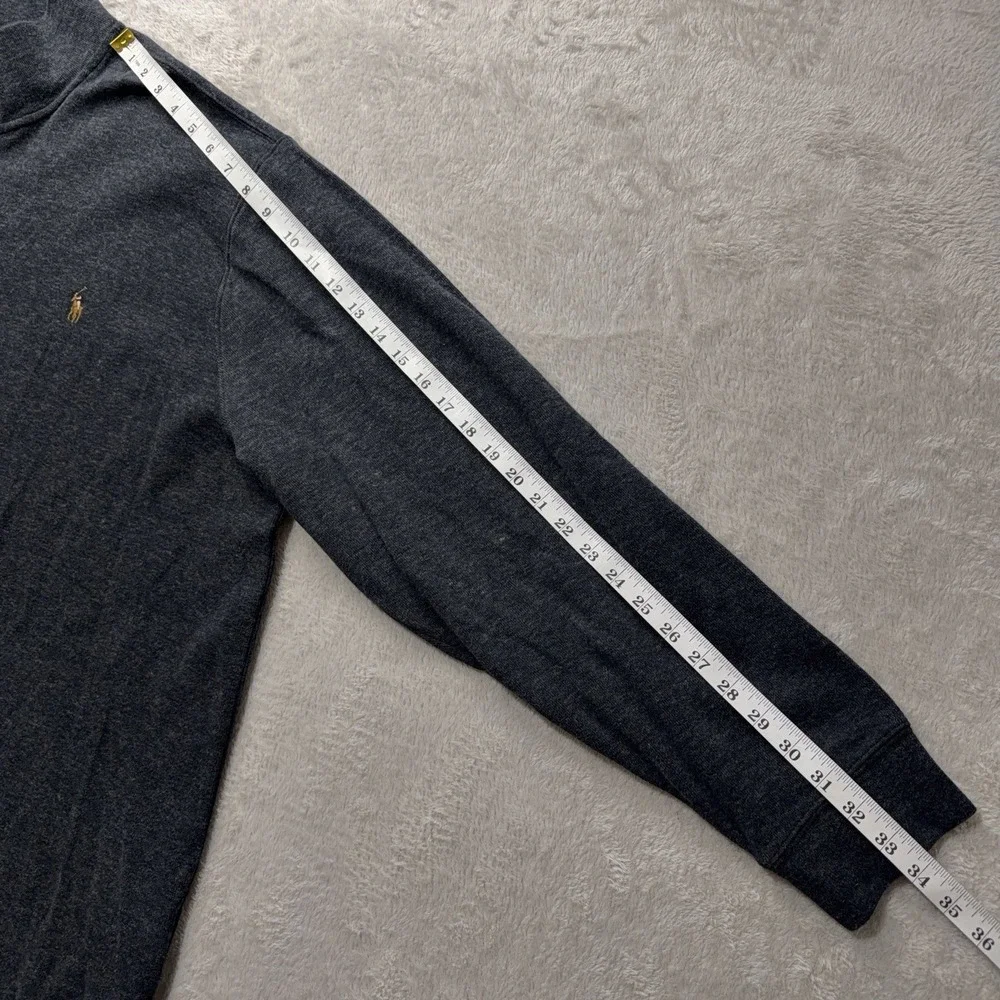 Polo Ralph Lauren 1/4 Zip Men's 2XB Estate Rib Grey Pullover Sweater Jacket Knit